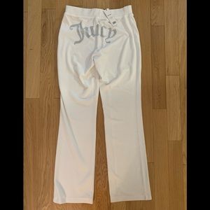 NWT Juicy Couture Pearly Big Bling Velour Track Pants